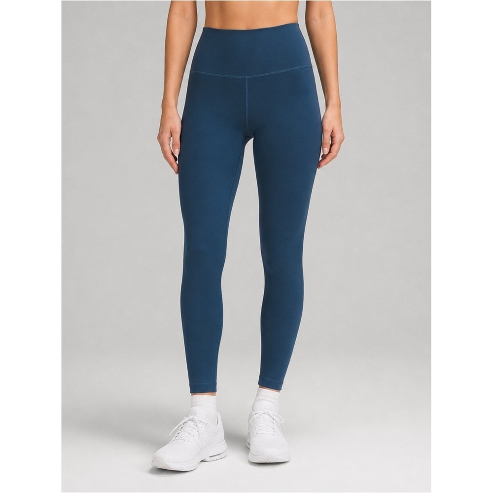 lululemon Align High-Rise Pant 25" 8 Iron Blue Nulu Yoga Leggings Athleisure